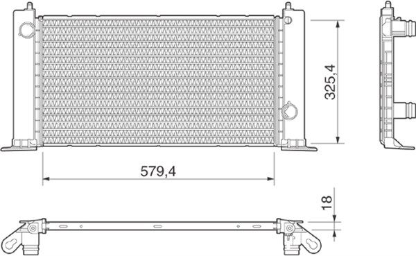 MAGNETI MARELLI radiatorius, variklio aušinimas 350213189000